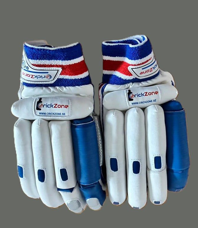 CrickZone Men’s Right-Hand Batting Gloves (Blue) | Lightweight Protective Cricket Gloves