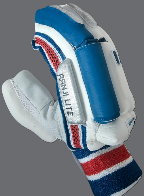 CrickZone Boys Right-Hand Batting Gloves (Blue) | Lightweight Protective Gloves