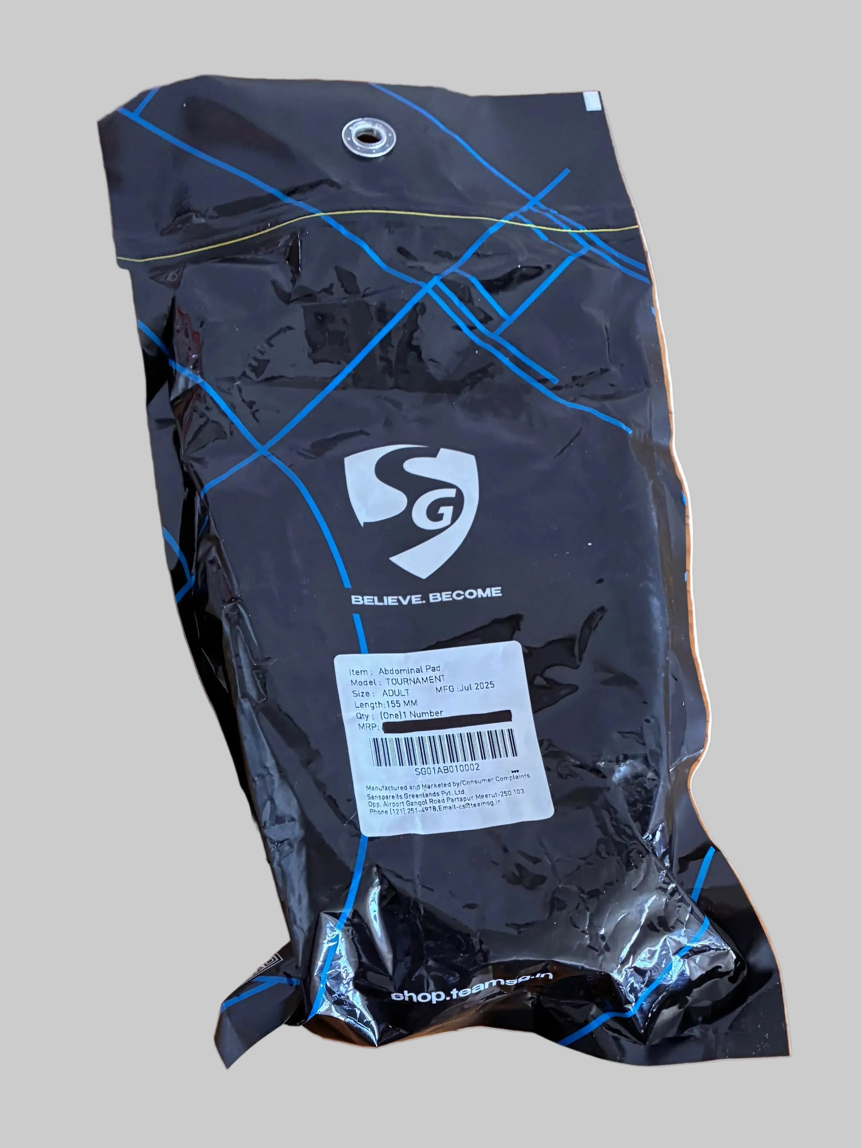 SG Boys Abdominal Guard (Box) | Lightweight Cricket Protection Gear